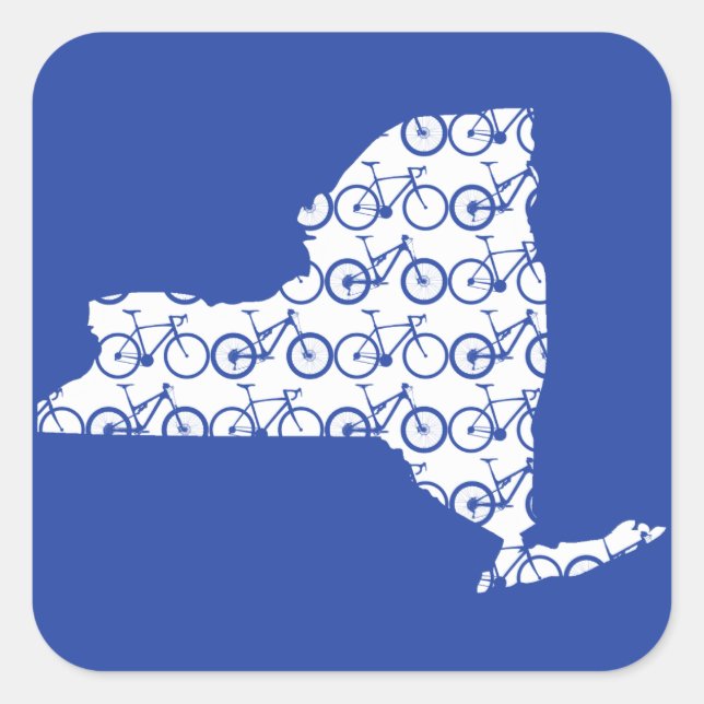 Sticker Carré Vélo New York (Devant)