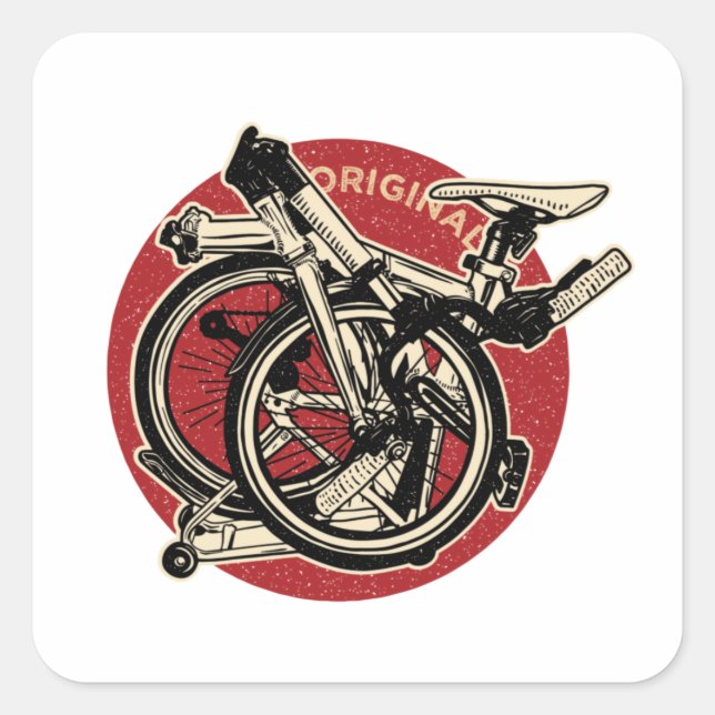 Sticker Carré Vélo pliant (Devant)