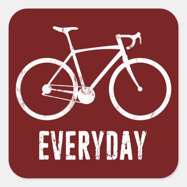 Sticker Carré Vélo tous les jours (Devant)