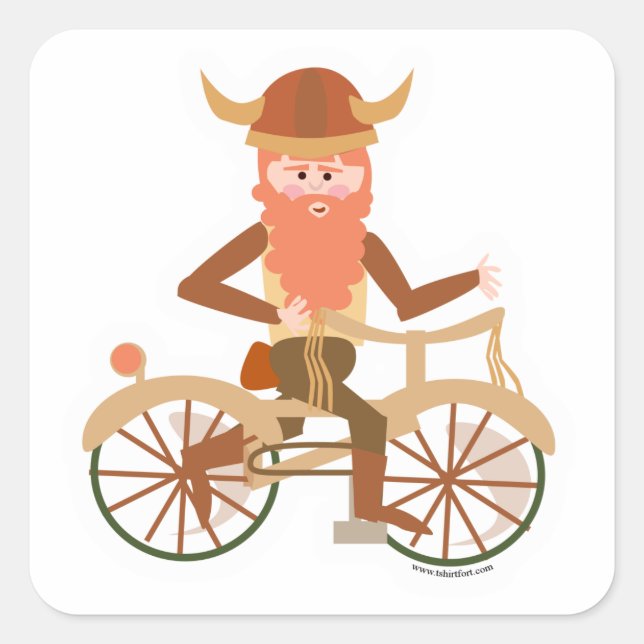 Sticker Carré Vélo Viking (Devant)