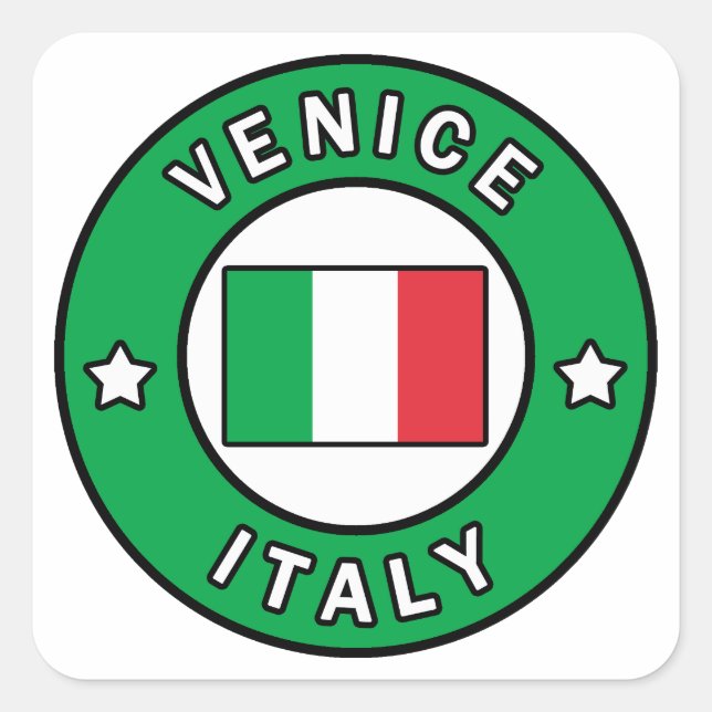 Sticker Carré Venise Italie (Devant)