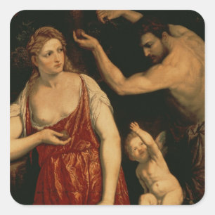 Sticker Carré Vénus et Mars, 1550s