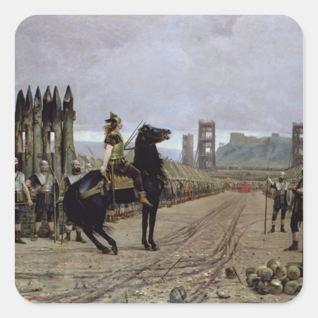 Sticker Carré Vercingetorix avant César, 52 avant JC, 1886 (Devant)