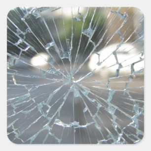 Sticker Carré Verre cassé