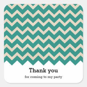 Sticker Carré Vert Chevron