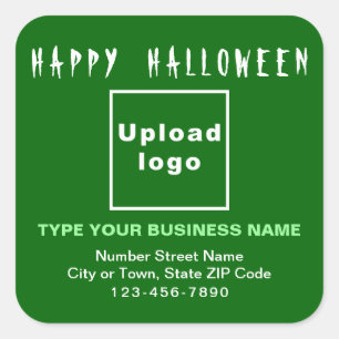 Sticker Carré vert Halloween d'affaires