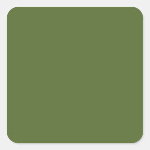Sticker Carré Vert olive foncé