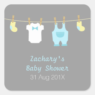 Sticker Carré Vêtements élégants et mignons pour bébé garçon, Ba