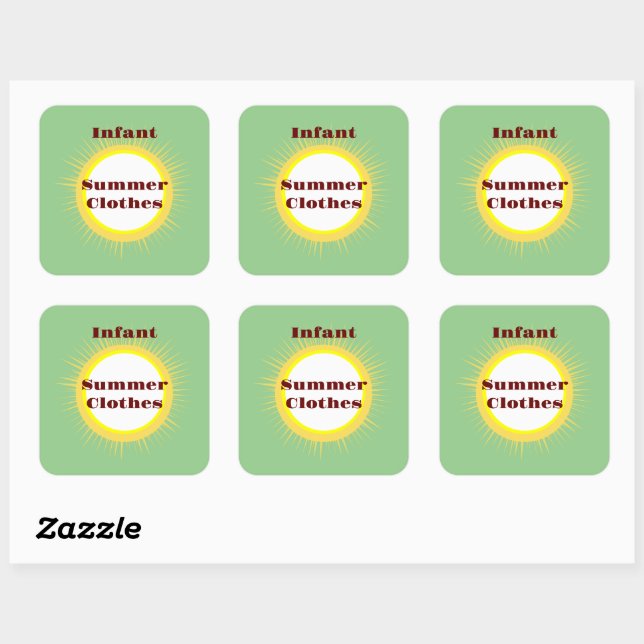 Sticker Carré Vêtements pour bébés / Autres idées d'organisation (Feuille)
