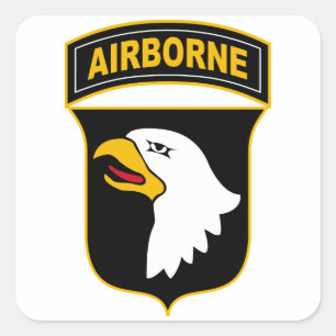 Sticker Carré Vétéran militaire de la 101e division aéroportée