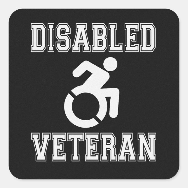 Sticker Carré Vétérinaire handicapé (Devant)
