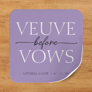 Sticker Carré Veuve Before Vows Lavande Mariage Fiançailles