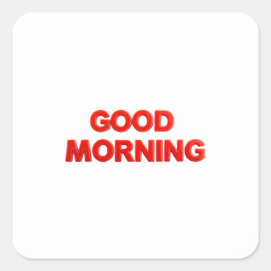 Sticker Carré Vibes de Bon Matin