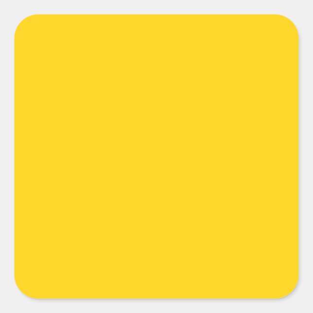 Sticker Carré Vibrant Jaune clair Personnalisable Couleur solide (Devant)
