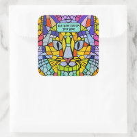 Vibrant Kitty Chat visage et son propre message co