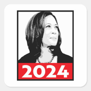 Sticker Carré Vice-Président Kamala Harris Graffiti Portrait