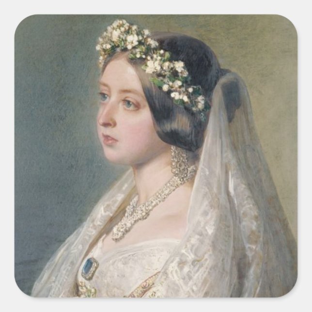 Sticker Carré Victoria la mariée (Devant)