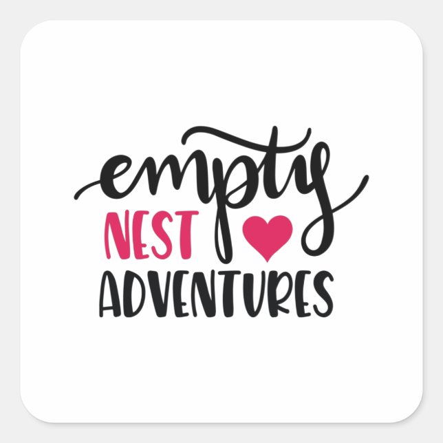 Sticker Carré Vide aventure d'amour de nid (Devant)