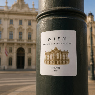 Sticker Carré Vienne Palais Liechtenstein Nom & Année