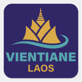 Sticker Carré Vientiane Laos Southeast Asia