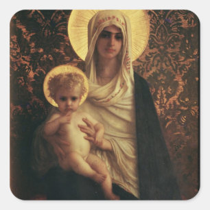 Sticker Carré Vierge et enfant, 1872