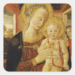 Sticker Carré Vierge et enfant 2