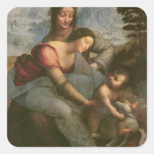 Sticker Carré Vierge et enfant avec St Anne, c.1510