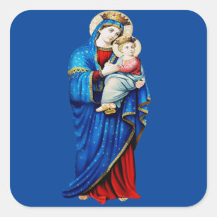 Sticker Carré Vierge Marie avec l'Enfant Jésus