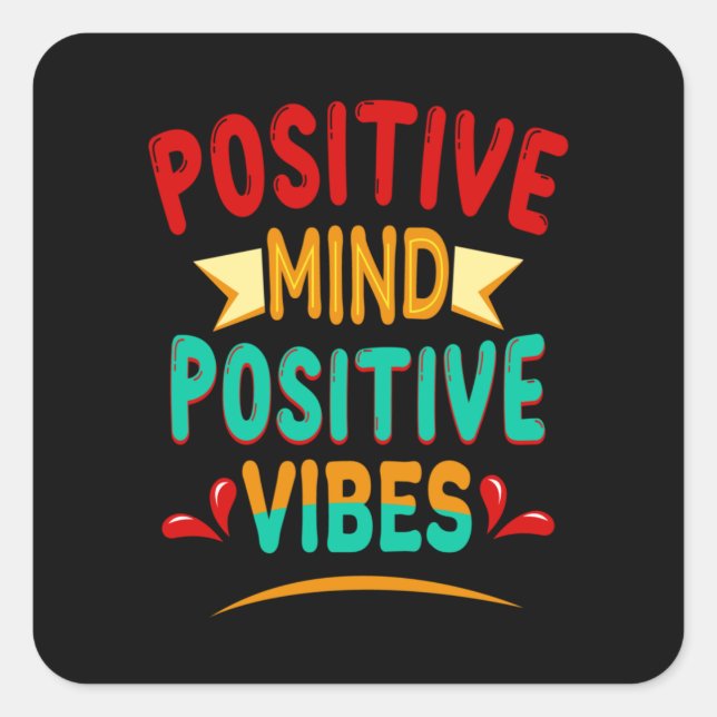 Sticker Carré Vies positives de l'esprit (Devant)