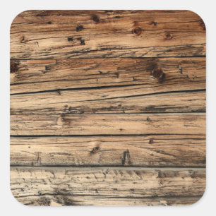 Sticker Carré Vieux bois de chêne texture arrière - plan autocol