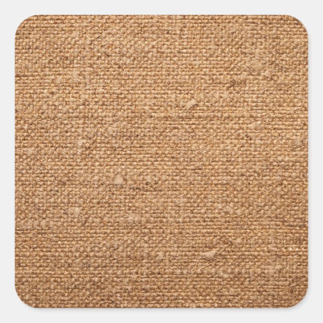 Sticker Carré Vieux Canvas de coton Texture pour Arrière - plan (Devant)