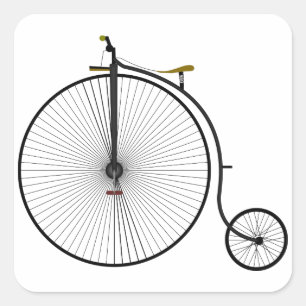 Sticker Carré Vieux temps Penny Farthing vélo