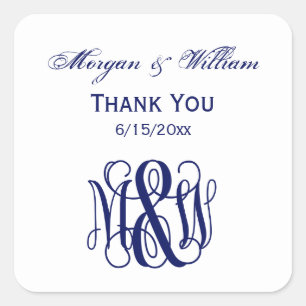Sticker Carré Vigne marine Monogramme B&G do-it-yourself BG
