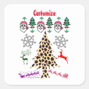 Sticker Carré Vilain Noël Random Mishmash Thunder_Cove