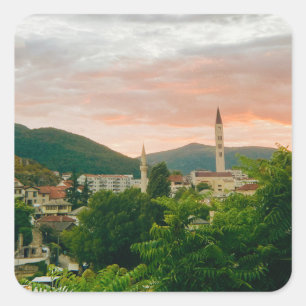 Sticker Carré Ville de Mostar - Bosnie-Herzégovine