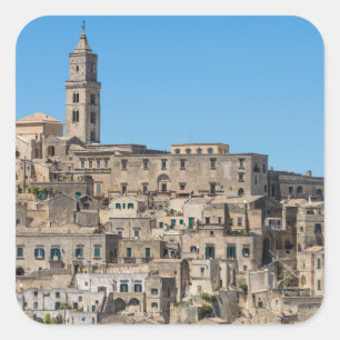 Sticker Carré Ville de Sassi di Matera en Italie