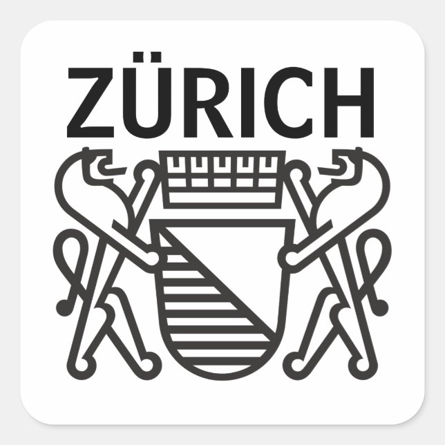 Sticker Carré Ville de Zürich, SUISSE (Devant)