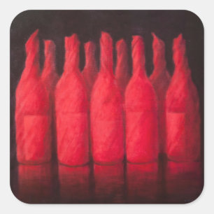 Sticker Carré Vin enveloppé par rouge 2012
