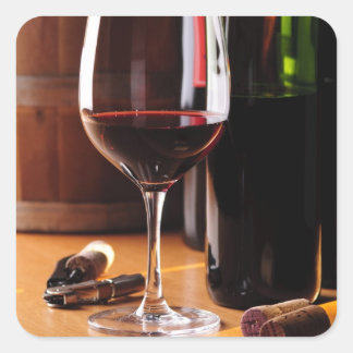 Sticker Carré Vin rouge