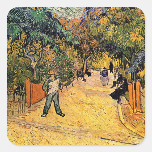 Sticker Carré Vincent van Gogh - Entrée du Parc Public, Arles (Devant)