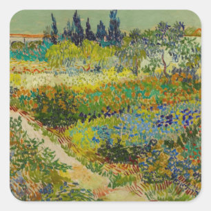 Sticker Carré Vincent Van Gogh Garden