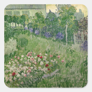Sticker Carré Vincent van Gogh jardin de Daubigny, 1890