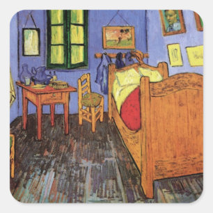 Sticker Carré Vincent van Gogh - La chambre de Vincent à Arles
