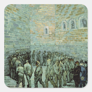 Sticker Carré Vincent van Gogh   le yard d'exercice