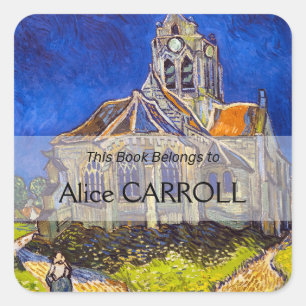 Sticker Carré Vincent van Gogh - L'église d'Auvers