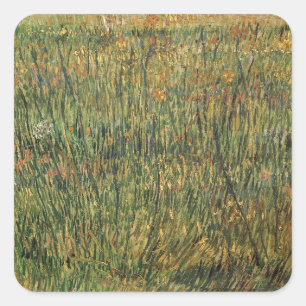 Sticker Carré Vincent van Gogh - Pâturage en fleurs