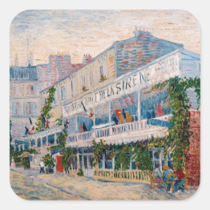 Sticker Carré Vincent van Gogh - Restaurant de la Sirène