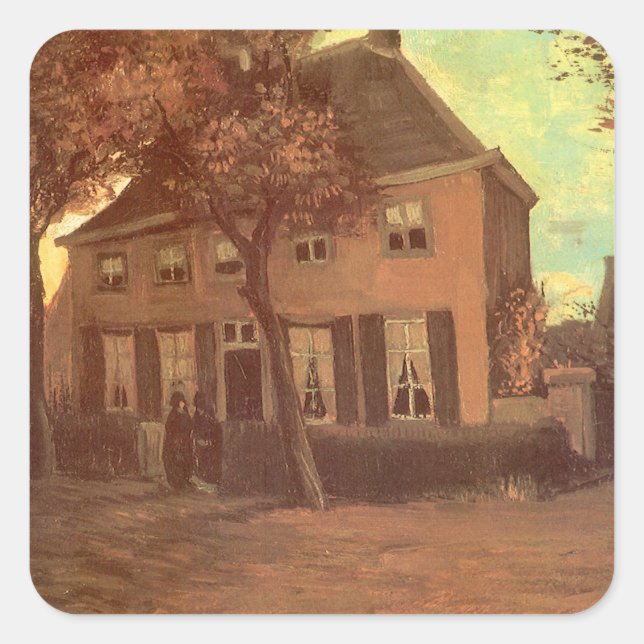 Sticker Carré Vincent van Gogh - Vicarage à Nuenen (Devant)