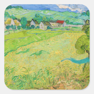 Sticker Carré Vincent van Gogh - Vue des Vessenots près d'Auvers