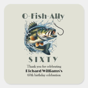 Sticker Carré Vintage Big Fish L'appât deishAlly 60e anniversair